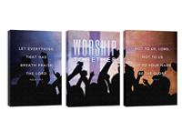 "Worship Loud" Canvas Triptych