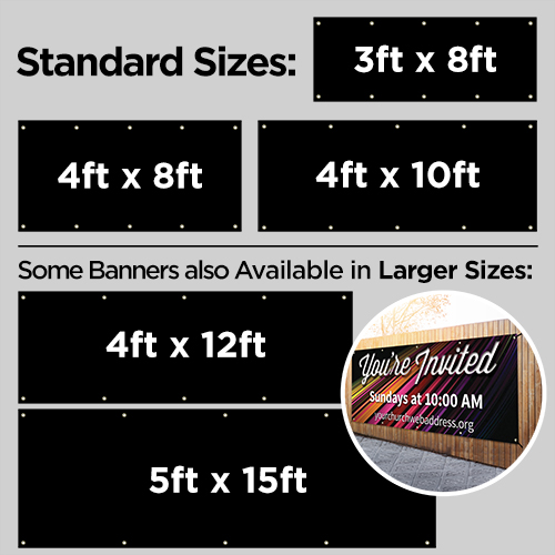 Banners, Directional, Adornment Welcome - 3 x 8, 3' x 8' 4