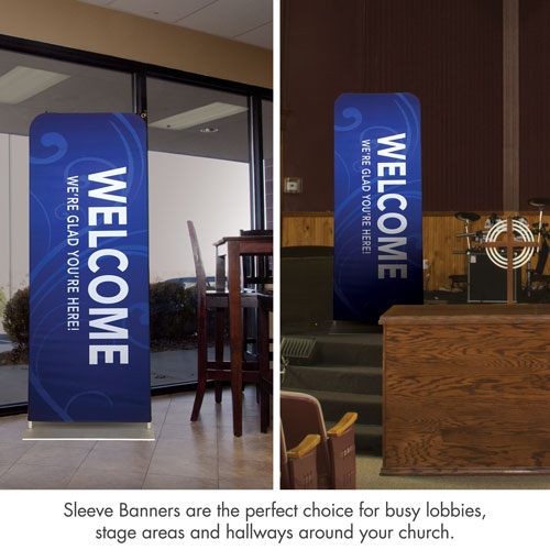 Banners, Church Theme, Leather Welcome, 2' x 6' 3