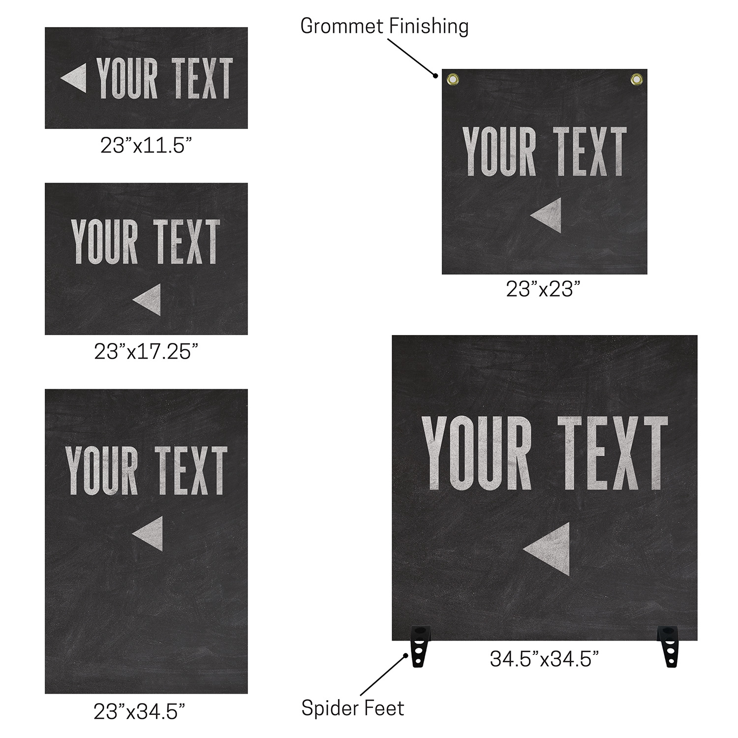 Rigid Signs, Scatter, Scatter Directional, 23 x 23 2