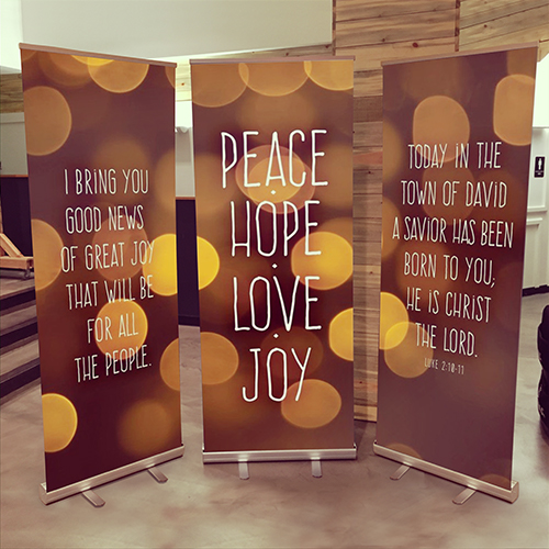 Banners, Christmas, Hope Is Born Star Scripture, 2'7 x 6'7 3
