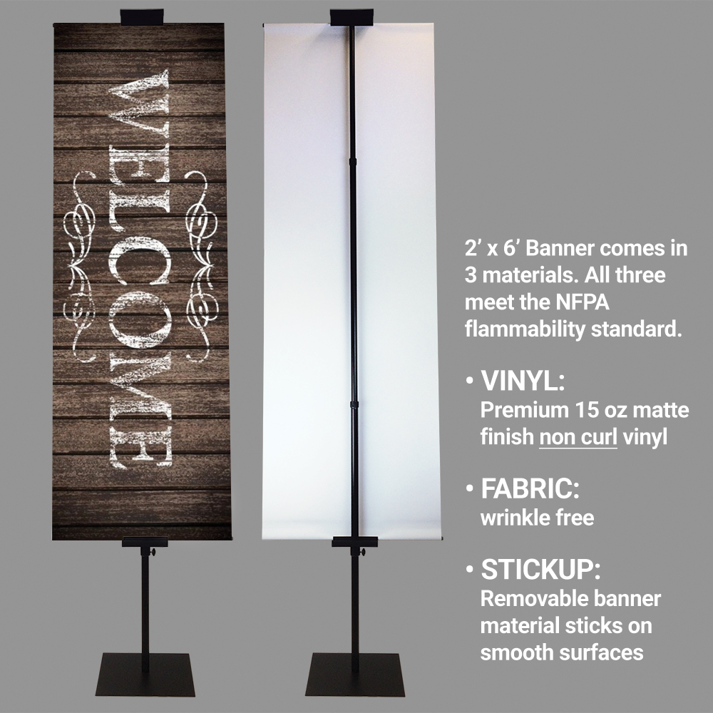 Banners, Directional, Bright Meadow Check In, 2' x 6' 3