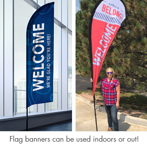 Banners, Directional, Slate Welcome Flag Banner, 2' x 8.5' 3