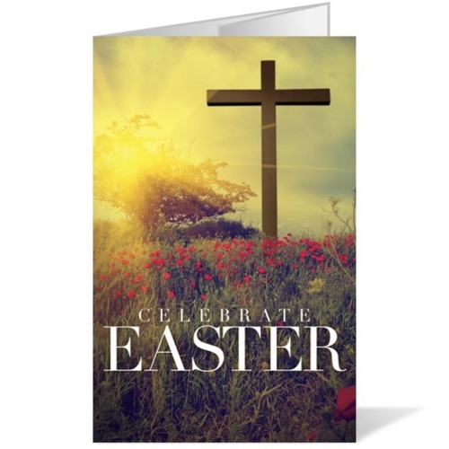 Bulletins, Easter, Celebrate Easter Cross, 8.5 x 14