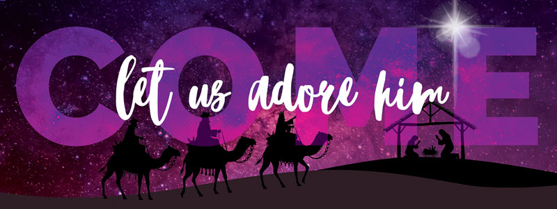 Banners, Christmas, Come Let Us Adore - 3x8, 3' x 8'