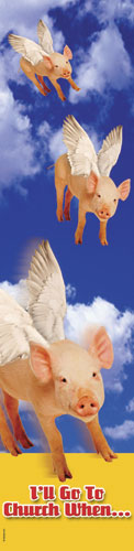 Banners, Humorous, Flying Pigs, 2' x 8'