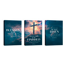 Easter He Is Risen Triptych 