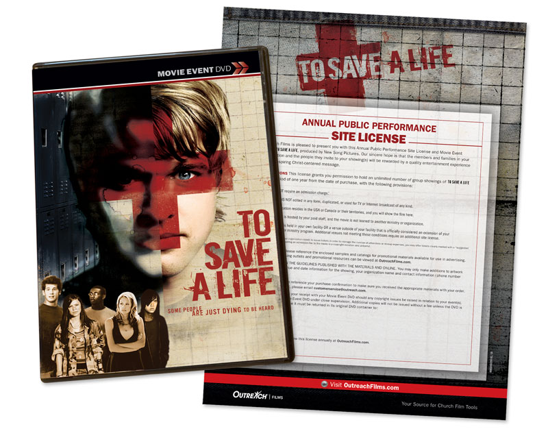 Movie License Packages, To Save a Life, To Save A Life Movie Event License Stnd, 100 - 1,000 people  (Standard)