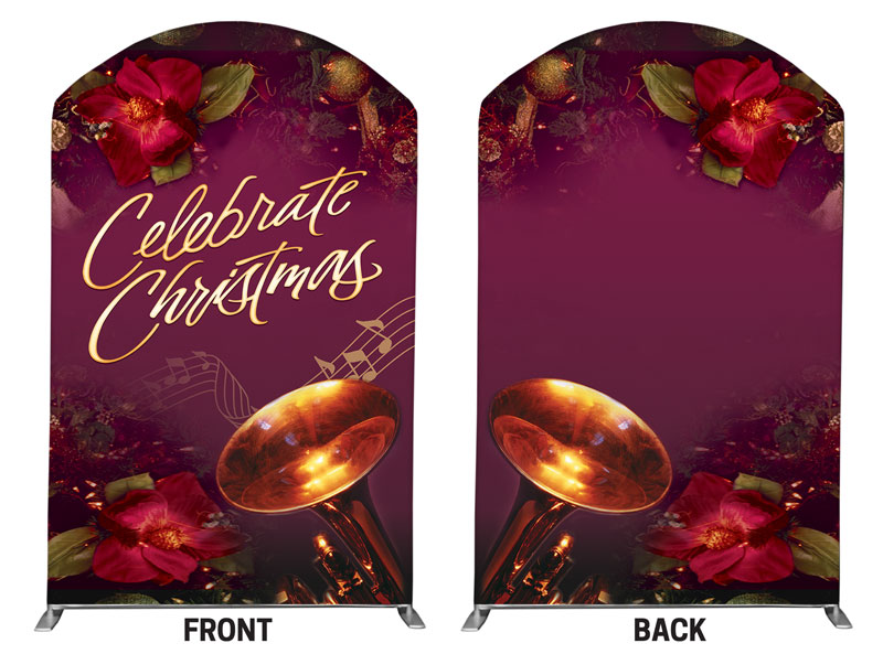 Banners, Christmas, Celebrate Christmas, 5' x 8' Curved Top