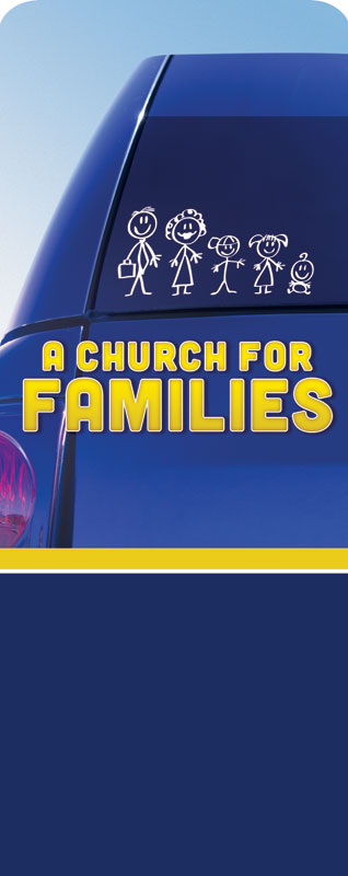 Banners, Humorous, Church for Families , 2'7 x 6'7