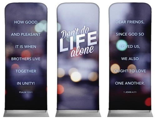 Banners, Inspiration, Life Alone , 2'7 x 6'7