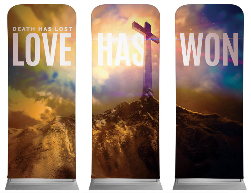 Banners, Easter, Love Has Won, 2'7 x 6'7