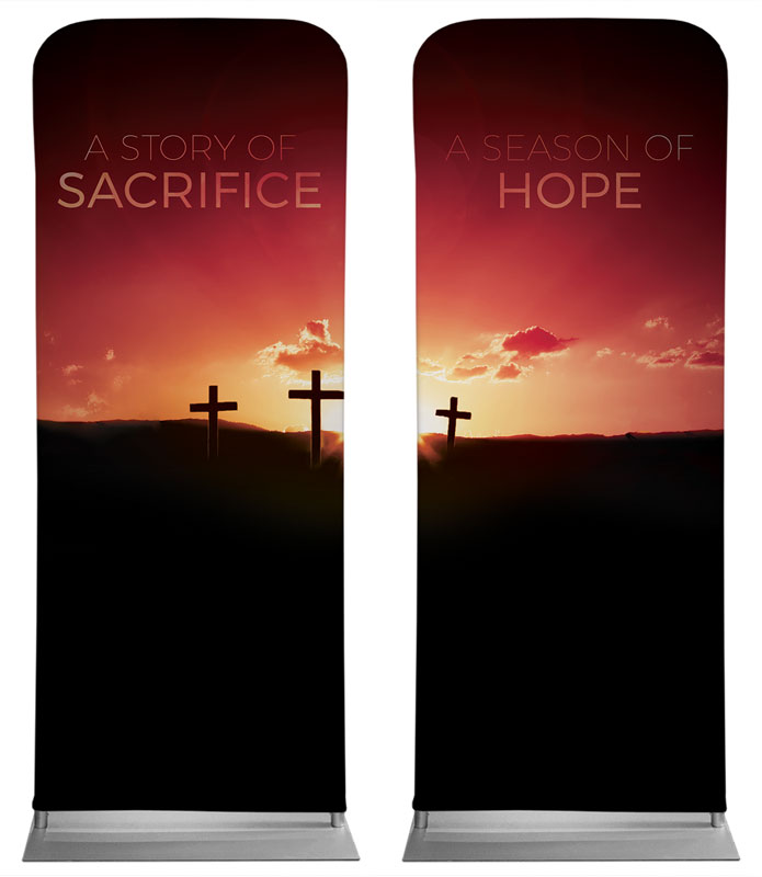 Banners, Easter, Sacrifice And Hope, 2'7 x 6'7