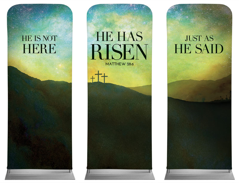 Banners, Easter, He Has Risen Matt 28:6, 2'7 x 6'7