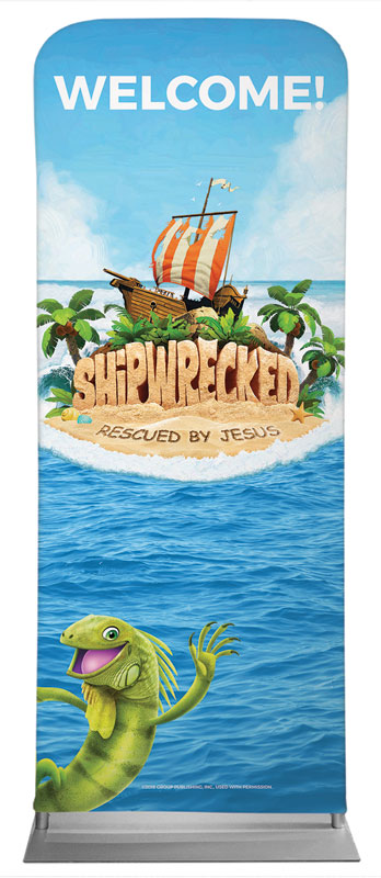 Banners, VBS / Camp, Shipwrecked Welcome, 2'7 x 6'7