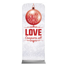 Silver Snow Love Ornament 