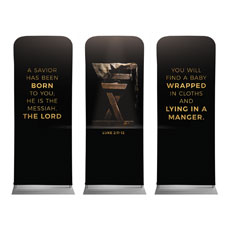 Gold Christmas Manger Triptych 