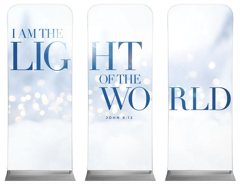 Banners, Christmas, Light Of The World Sparkle Triptych, 2'7 x 6'7