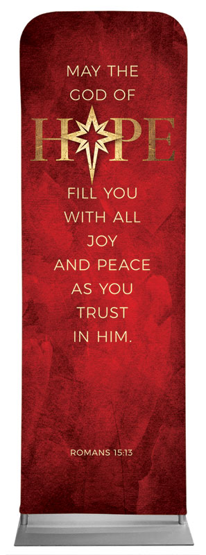 Banners, Christmas, Hope Is Born Star Scripture, 2' x 6'