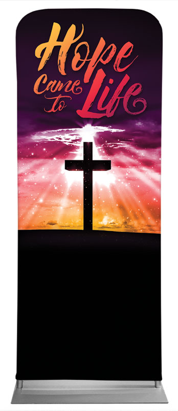 Banners, Easter, Hope Life Cross, 2'7 x 6'7