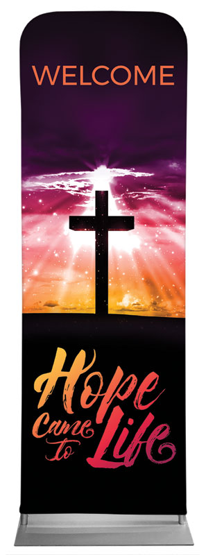 Banners, Easter, Hope Life Cross Welcome, 2' x 6'
