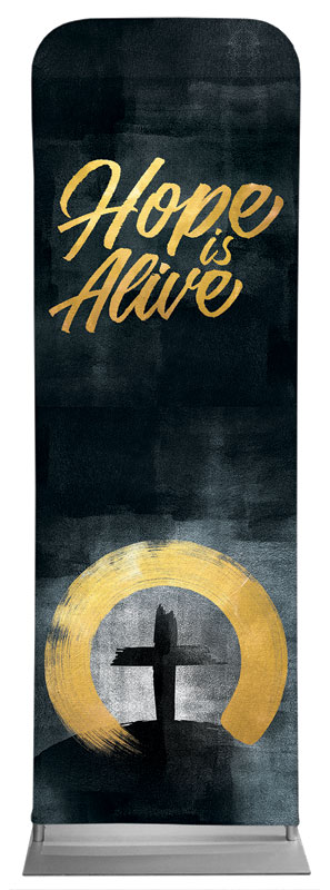 Banners, Easter, Hope Is Alive Gold, 2' x 6'