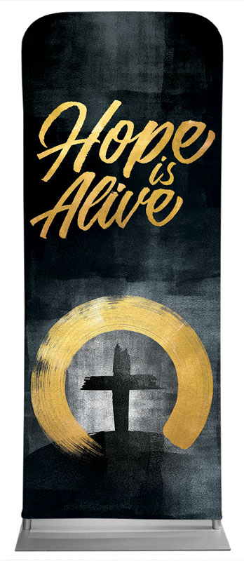 Banners, Easter, Hope Is Alive Gold, 2'7 x 6'7