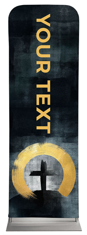 Banners, Easter, Hope Is Alive Gold Your Text, 2' x 6'
