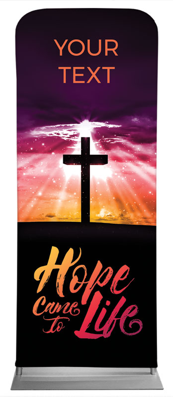 Banners, Easter, Hope Life Cross Your Text, 2'7 x 6'7