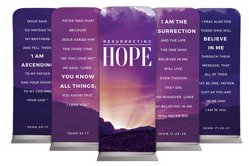 Banners, Easter, Resurrecting Hope Set, 2'7 x 6'7
