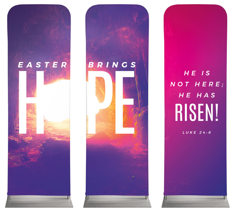 Banners, Easter, Easter Hope Tomb Triptych, 2' x 6'