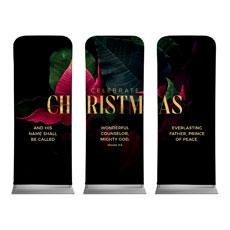 Christmas Poinsettia Triptych 