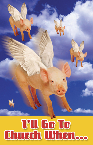 Undefined, Humorous, Flying Pigs, 5.5 X 8.5