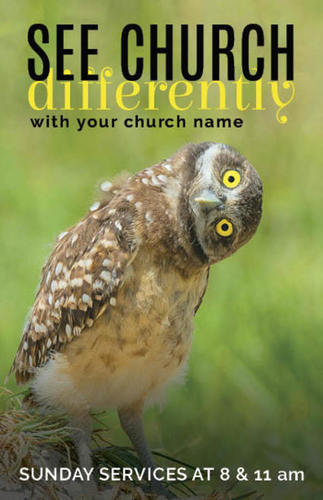 Church Postcards, Humorous, See Church Differently, 5.5 X 8.5