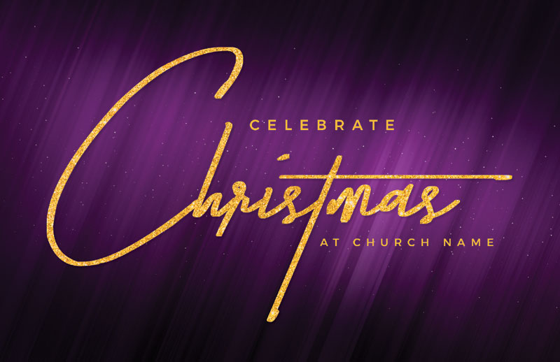 Church Postcards, Christmas, Christmas Purple, 5.5 X 8.5