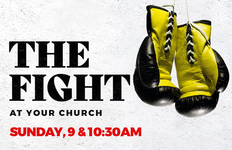 Church Postcards, You're Invited, CMU The Fight Yellow Gloves 2022, 5.5 X 8.5
