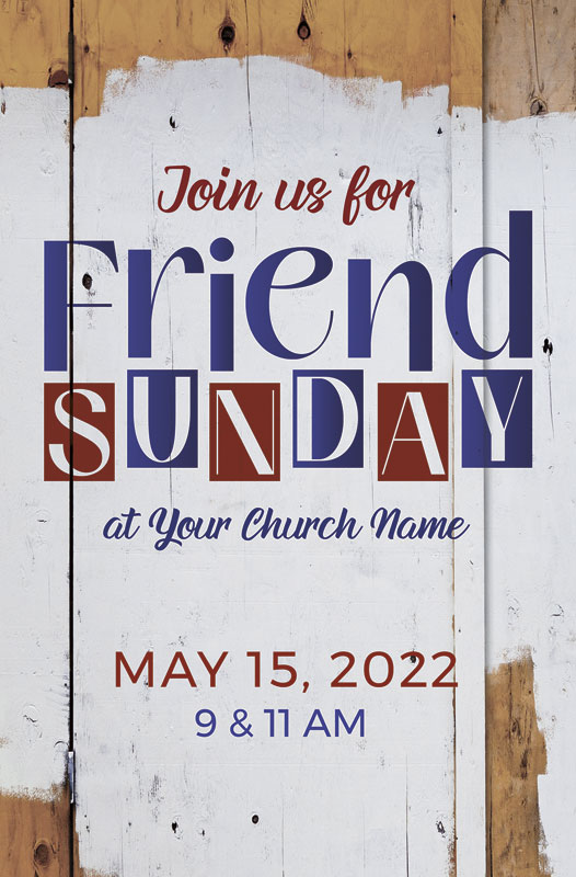 Church Postcards, Ministry, Friend Sunday Join Us, 5.5 X 8.5