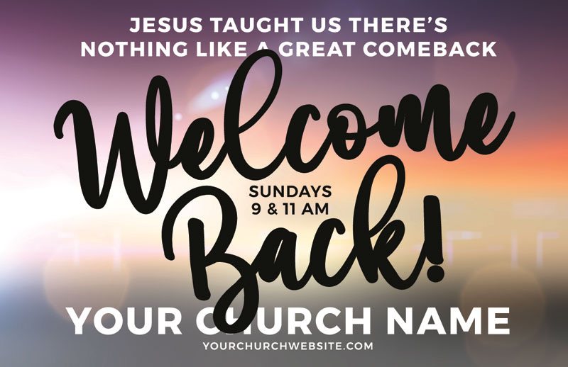 InviteCards, Welcome Back, Jesus Comeback, 4.25 x 2.75