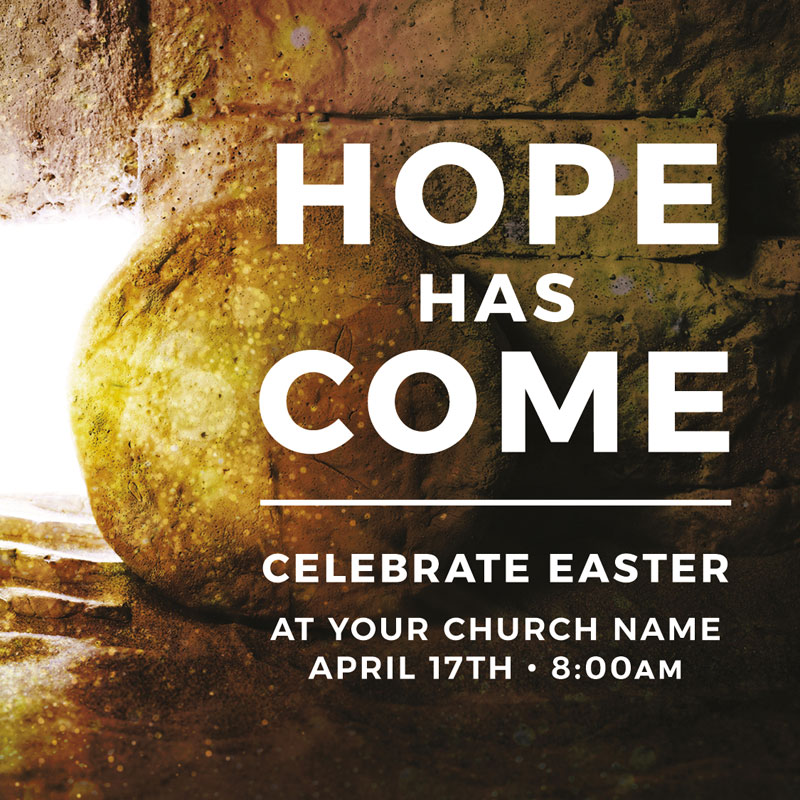 InviteCards, Easter, Hope Has Come Tomb, 3.75 x 3.75