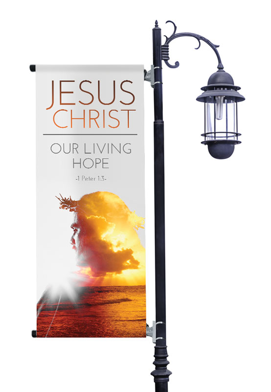 Banners, Easter, Jesus Christ Living Hope, 2' x 5'