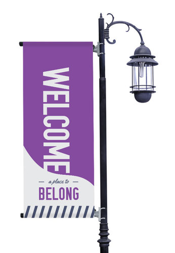 Banners, Welcome, To Belong Purple, 2' x 5'