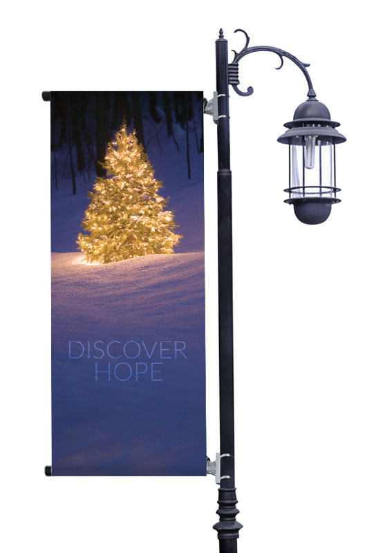 Banners, Christmas, Discover Hope Bright Tree, 2' x 5'