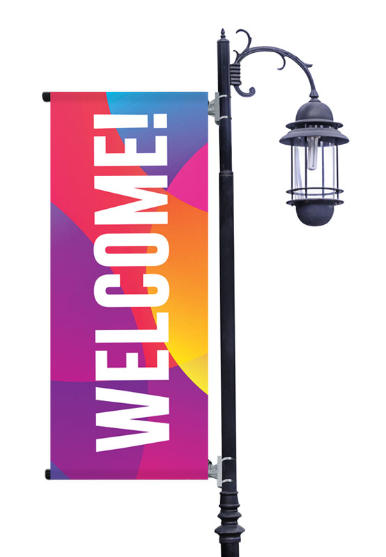 Banners, Curved Colors Products, Curved Colors Welcome, 2' x 5'