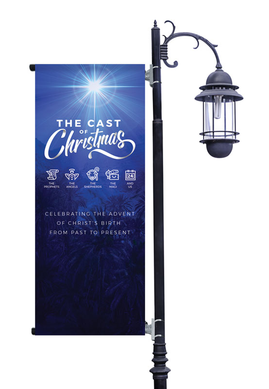 Banners, Christmas, The Cast of Christmas, 2' x 5'