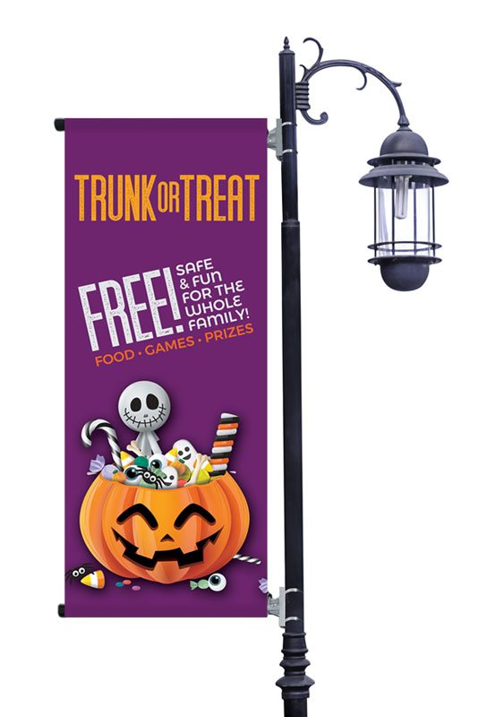 Banners, Fall - General, Purple Trunk or Treat, 2' x 5'