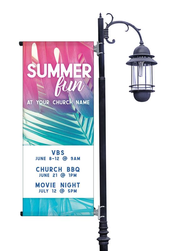 Banners, Summer - General, Summer Fun Pastel, 2' x 5'