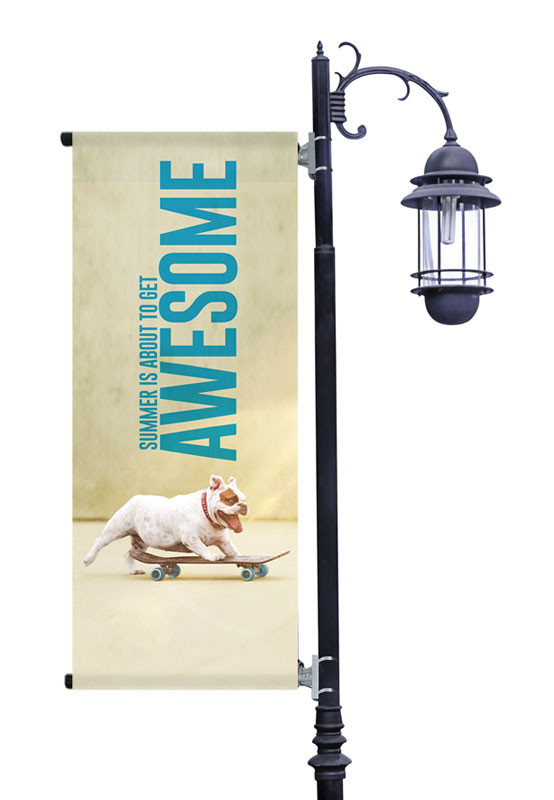 Banners, Summer - General, Awesome Summer Dog, 2' x 5'