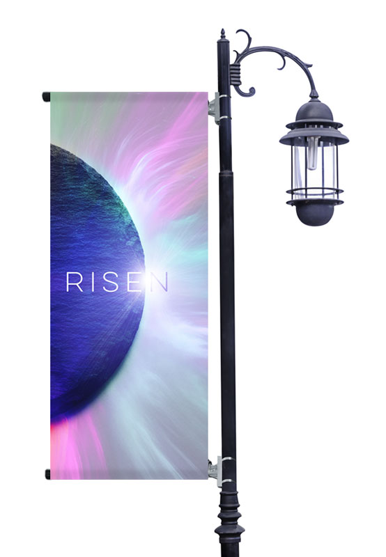 Banners, Easter, Risen Flare, 2' x 5'