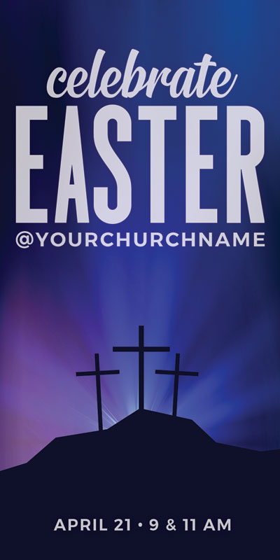 Church Postcards, Easter, Aurora Lights Celebrate Easter, 5.5 x 11