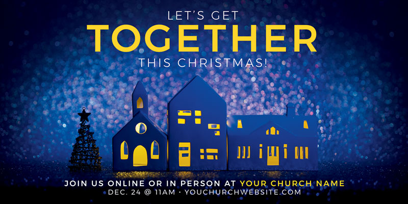 Church Postcards, Welcome Back, Together This Christmas, 5.5 x 11